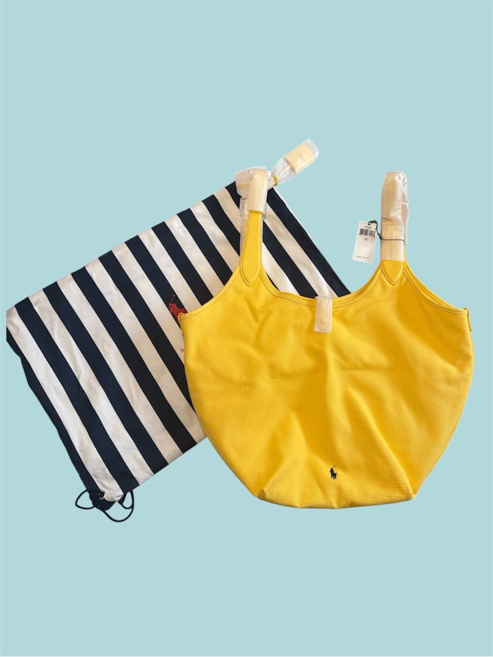 Ralph Lauren Yellow polo play Tote Bag